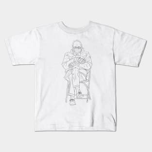 Bernie Sanders Line Art Kids T-Shirt